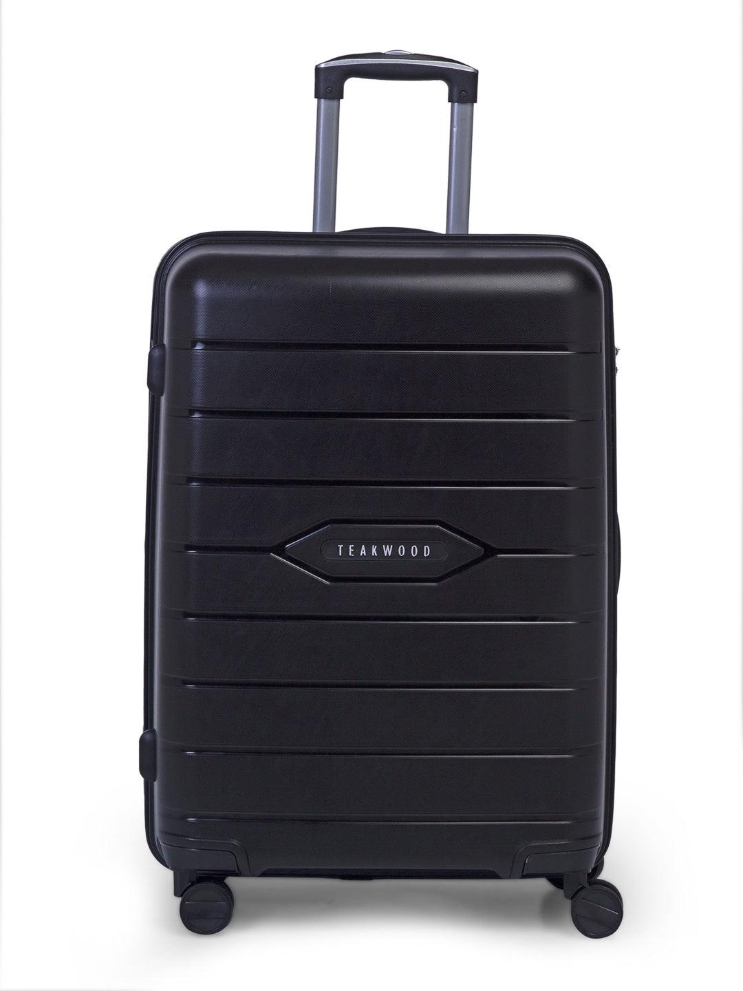 Teakwood Leathers Dart Small Black Trolley Bags 32 L - Cabin